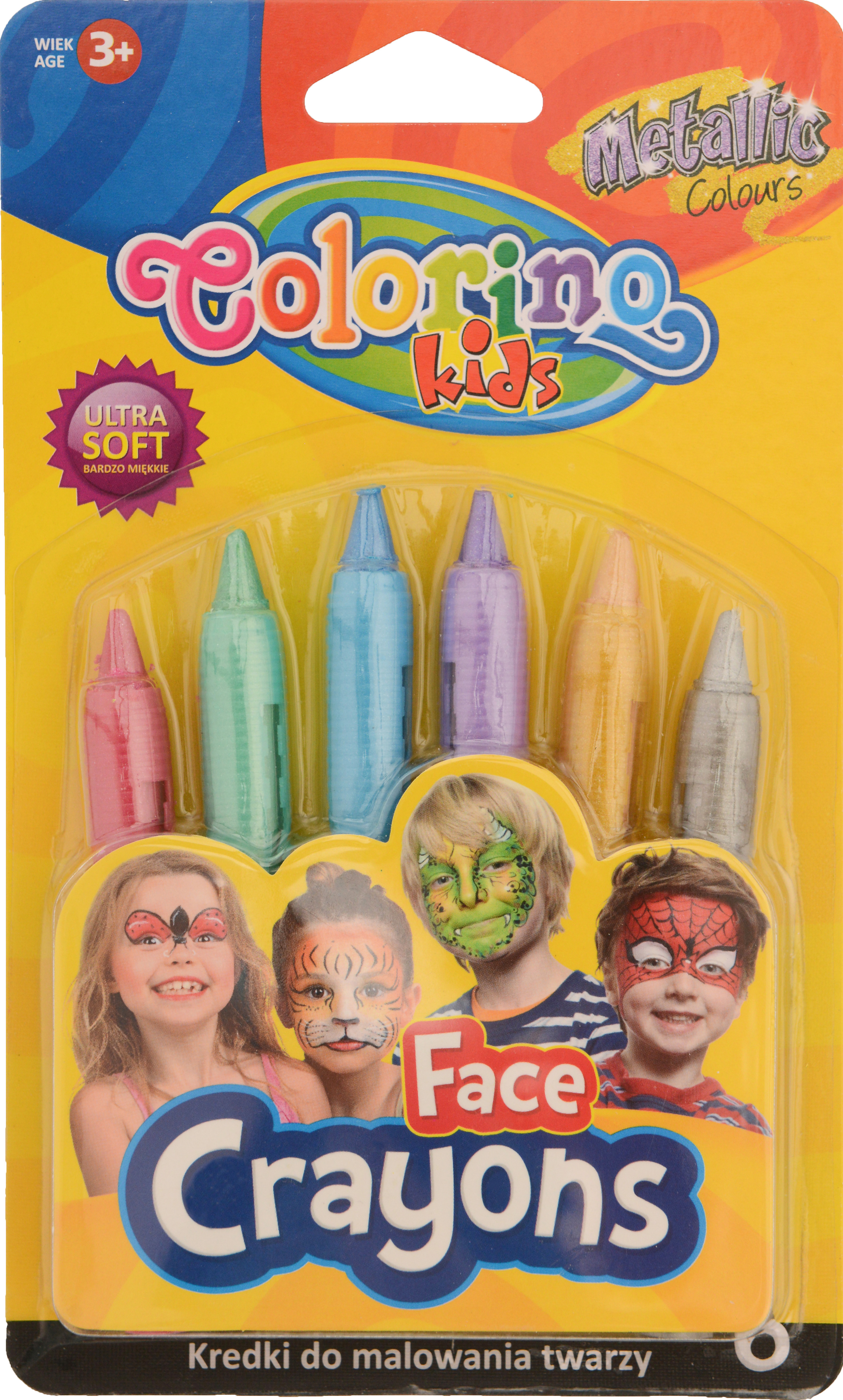 Colorino farby na tvár, metalické, 6 farieb
