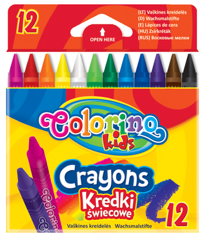 Colorino voskovky okrúhle, 12 farieb
